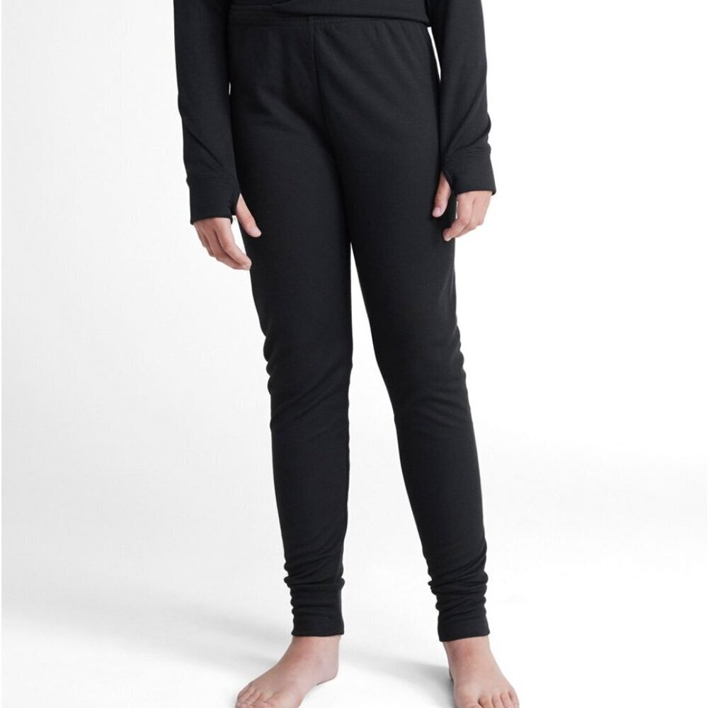 L.L.Bean Kids' Wicked Warm Midweight Thermal Pants in Black, Size XL 18